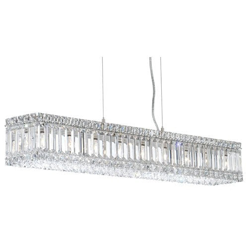 Stainless Steel Nine-Light Clear Spectra Pendant Light