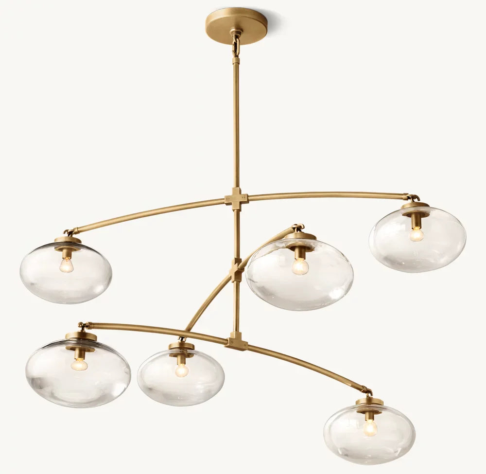 glass chandelier shown as a main product image for dining rooms