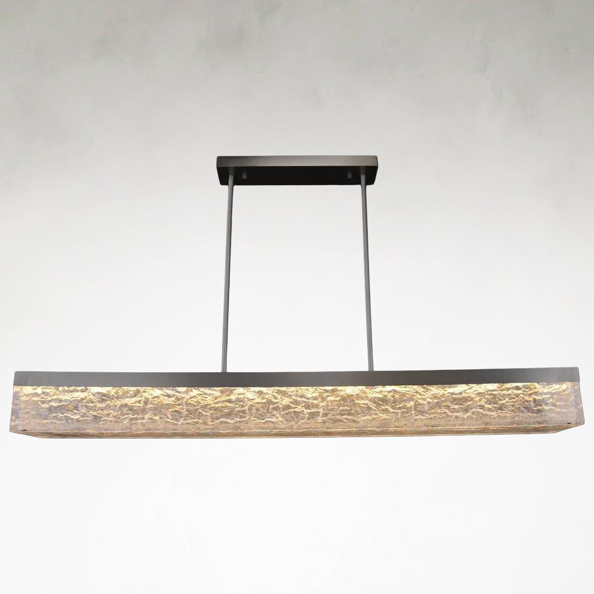 Borea 72-Inch Brushed Nickel Linear Chandelier Ceiling Light