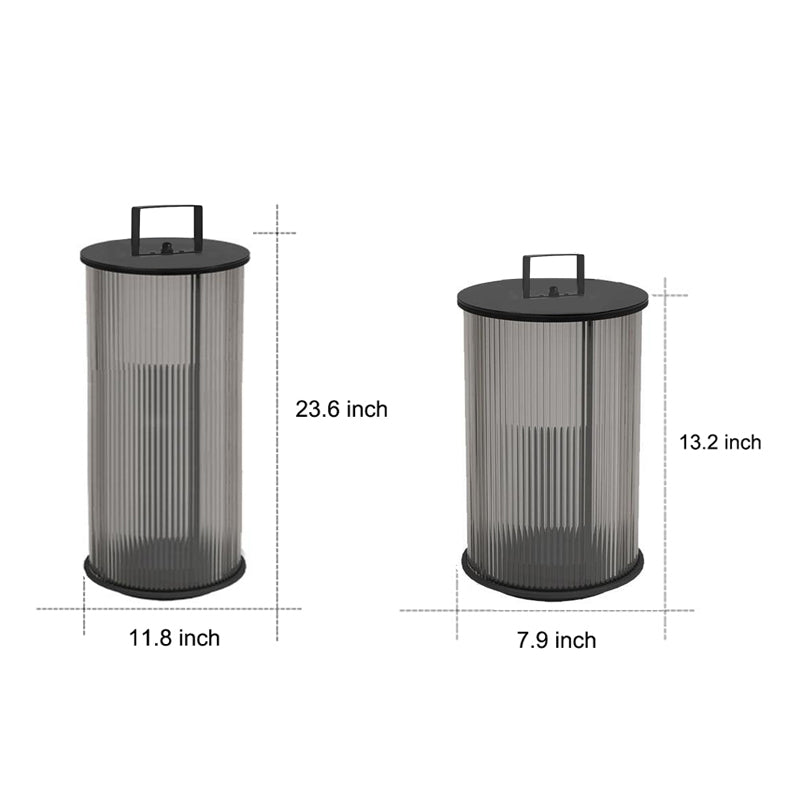 Striped Glass Cylindrical Waterproof Light