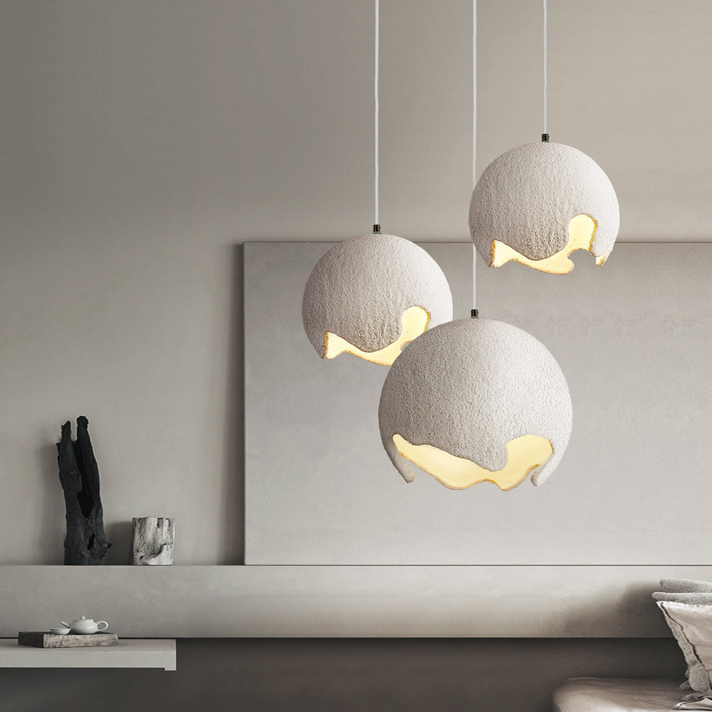 Irregular Ball Creative Ins Creamy White Chandelier