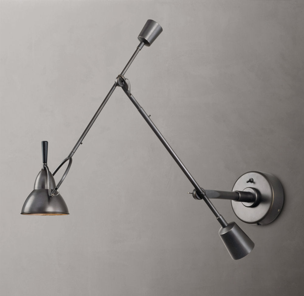 Counterpoise Swing-Arm Wall Light, Plug-In Wall Sconce, detail 2