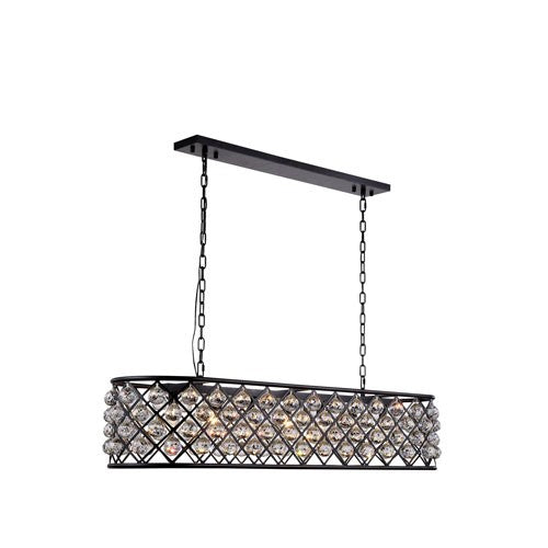 Madison Mocha Brown Seven-Light Pendant with Clear