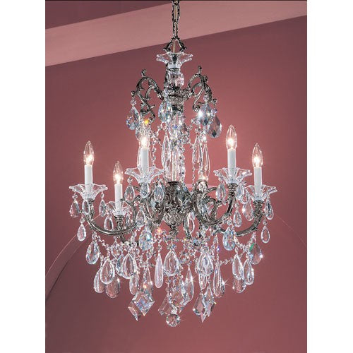Via Venteo Ebony Pearl Six-Light Chandelier