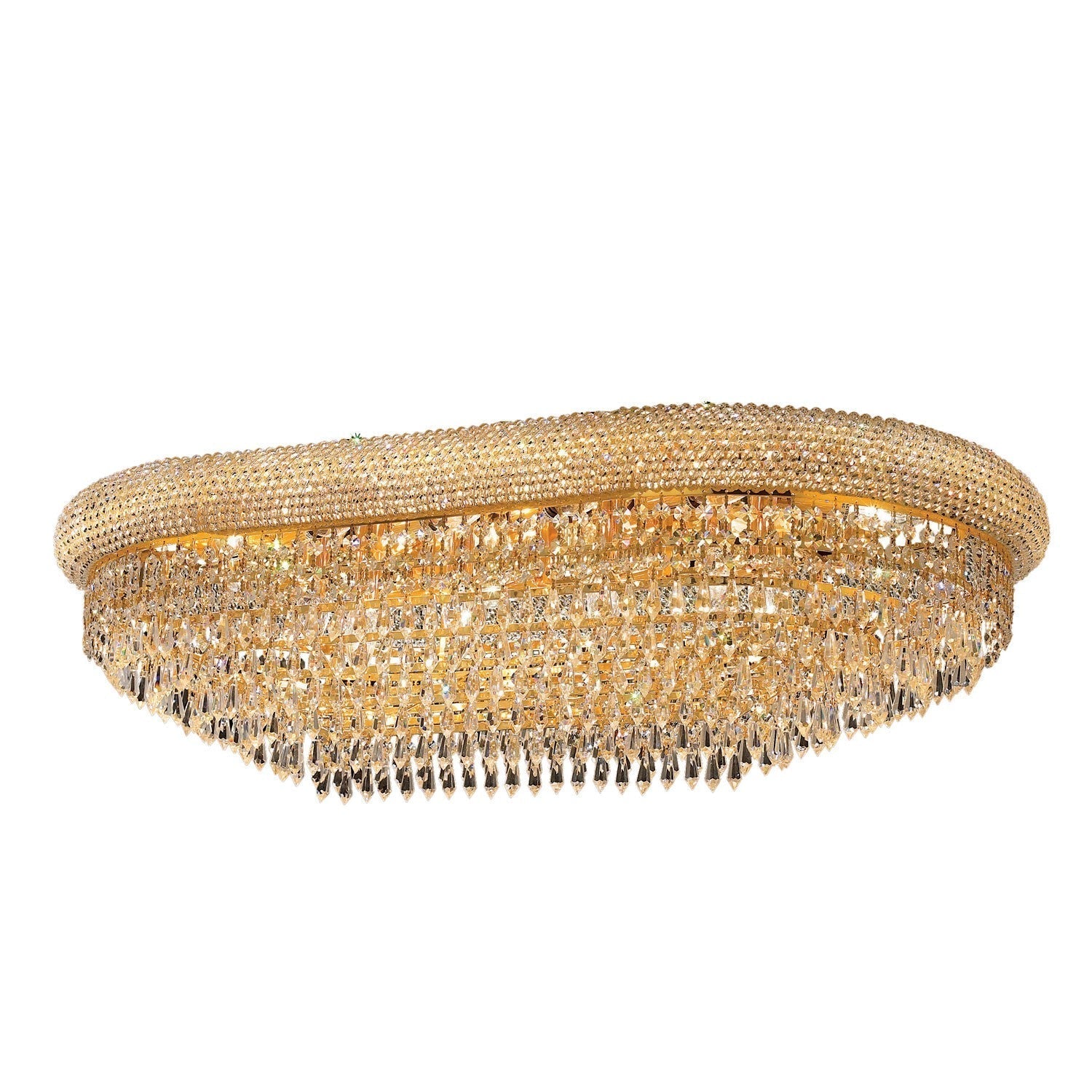 Primo Prism Gold Eighteen-Light 36-Inch Ceiling Light