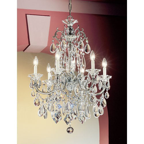 Via Venteo Millenium Silver Six-Light Chandelier
