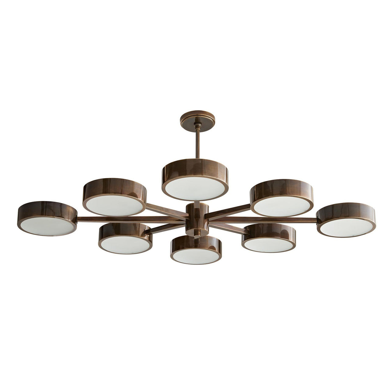 Compass Chandelier, 3-Light, Black, Sand Glass, 34.2"W (194531-SKT-10-SS0170 X57LY)