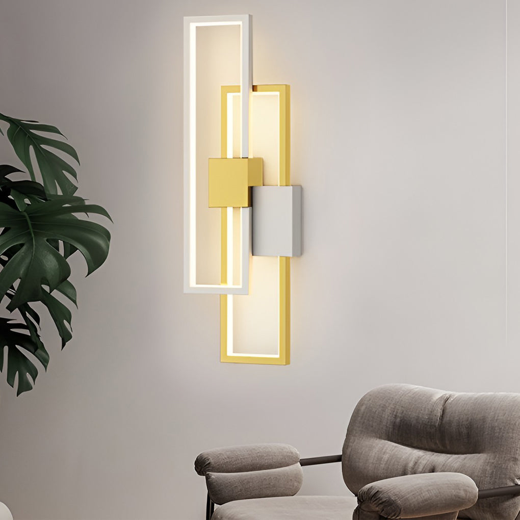 Rectangular Three-color Light LED Nordic Wall Sconce