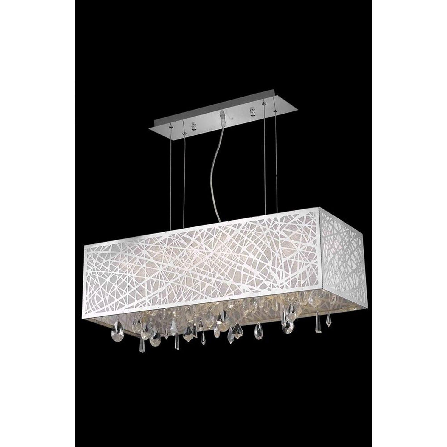 Mirage Chrome Five-Light Pendant with Royal Cut Crystal