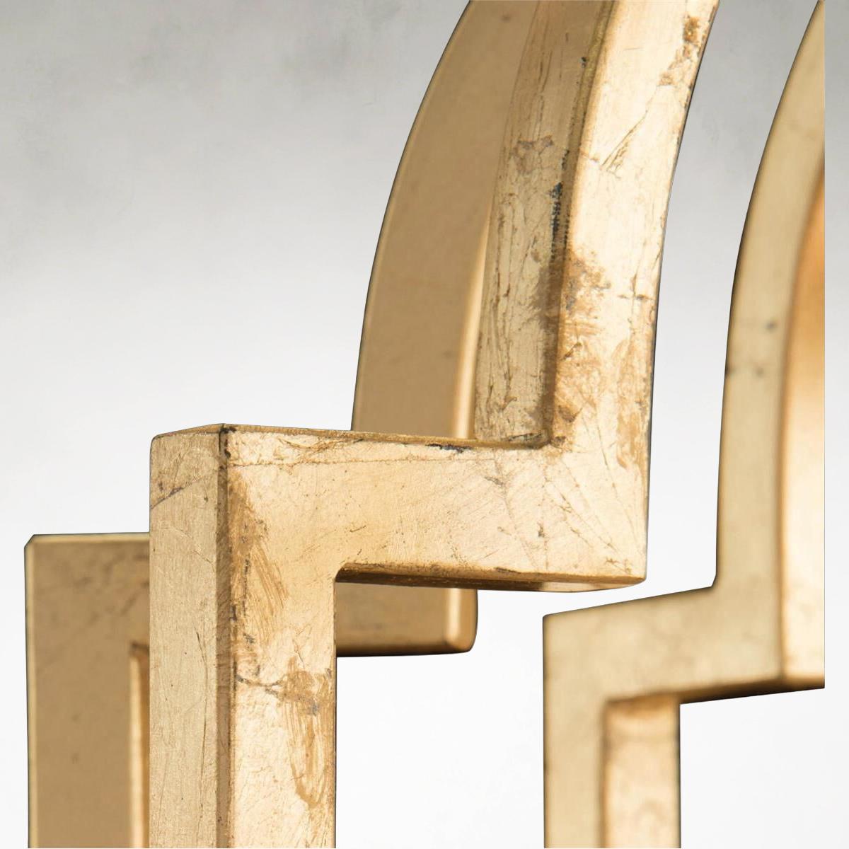 Leaha Eight-Light 37.5 Inch Gold Leaf Chandelier Ceiling Fi x ture