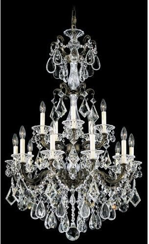 Bronze Umber 15-Light Clear Heritage Handcut Chandelier