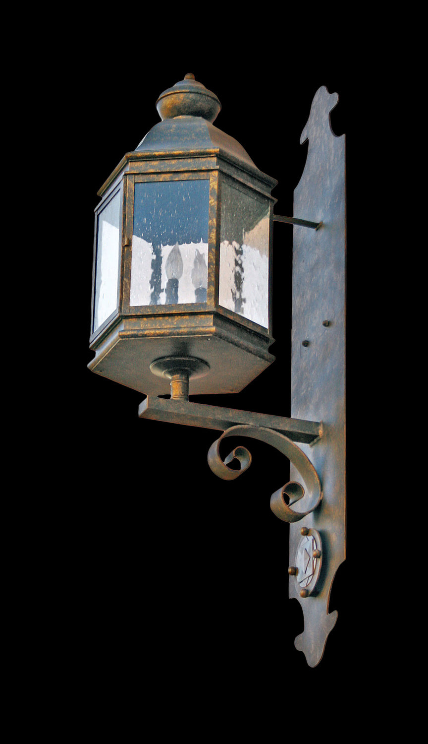 Elemental 3-Light 44.00" Golden Bronze Wall Sconce front view