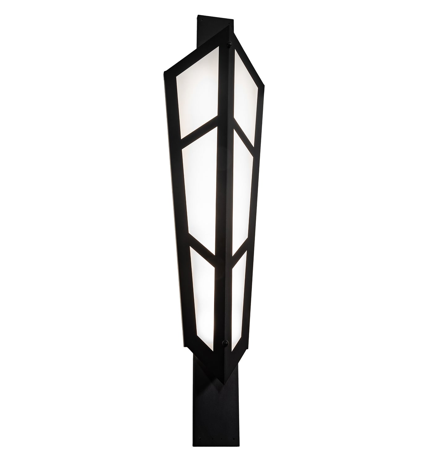 Deep Polaris 8-Light 78.50" Textured Black Wall Sconce front view