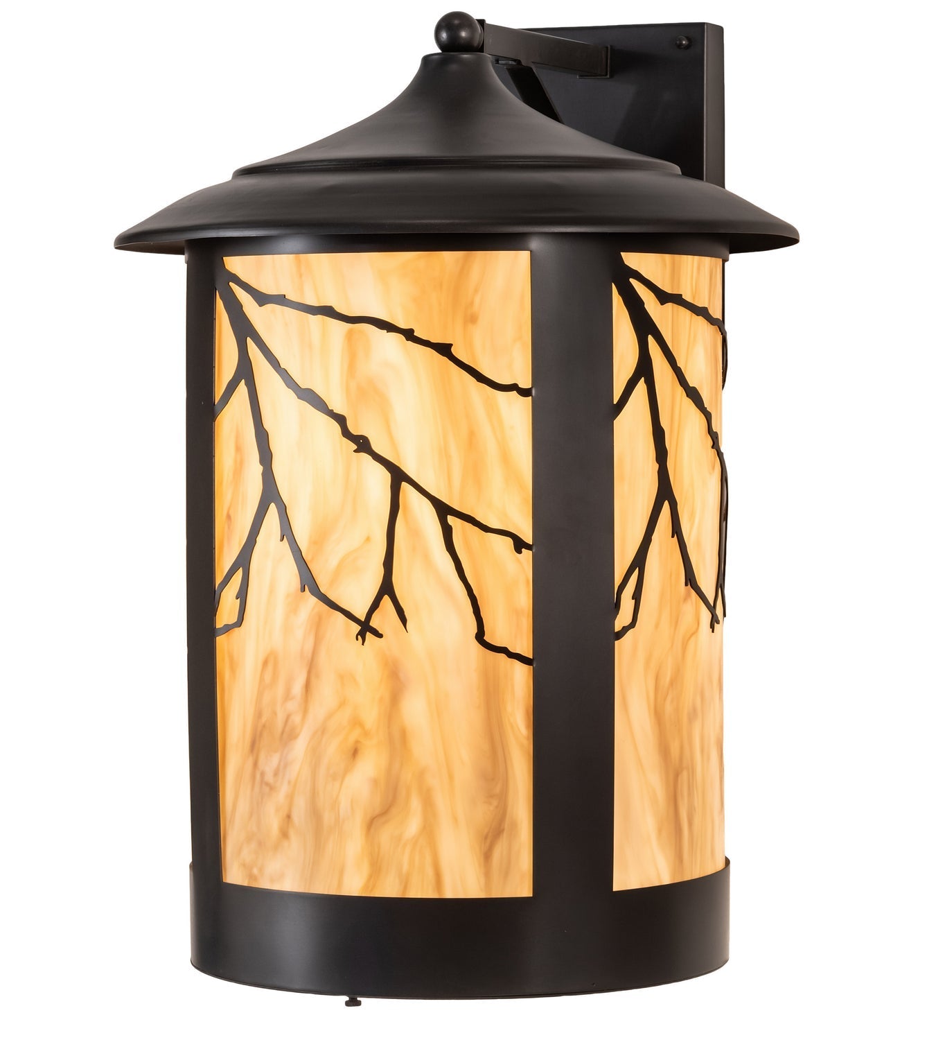 Fulton Branches 1-Light 23.00" Craftsman Brown And Oil Rubbed Bronze Wall Sconce front view