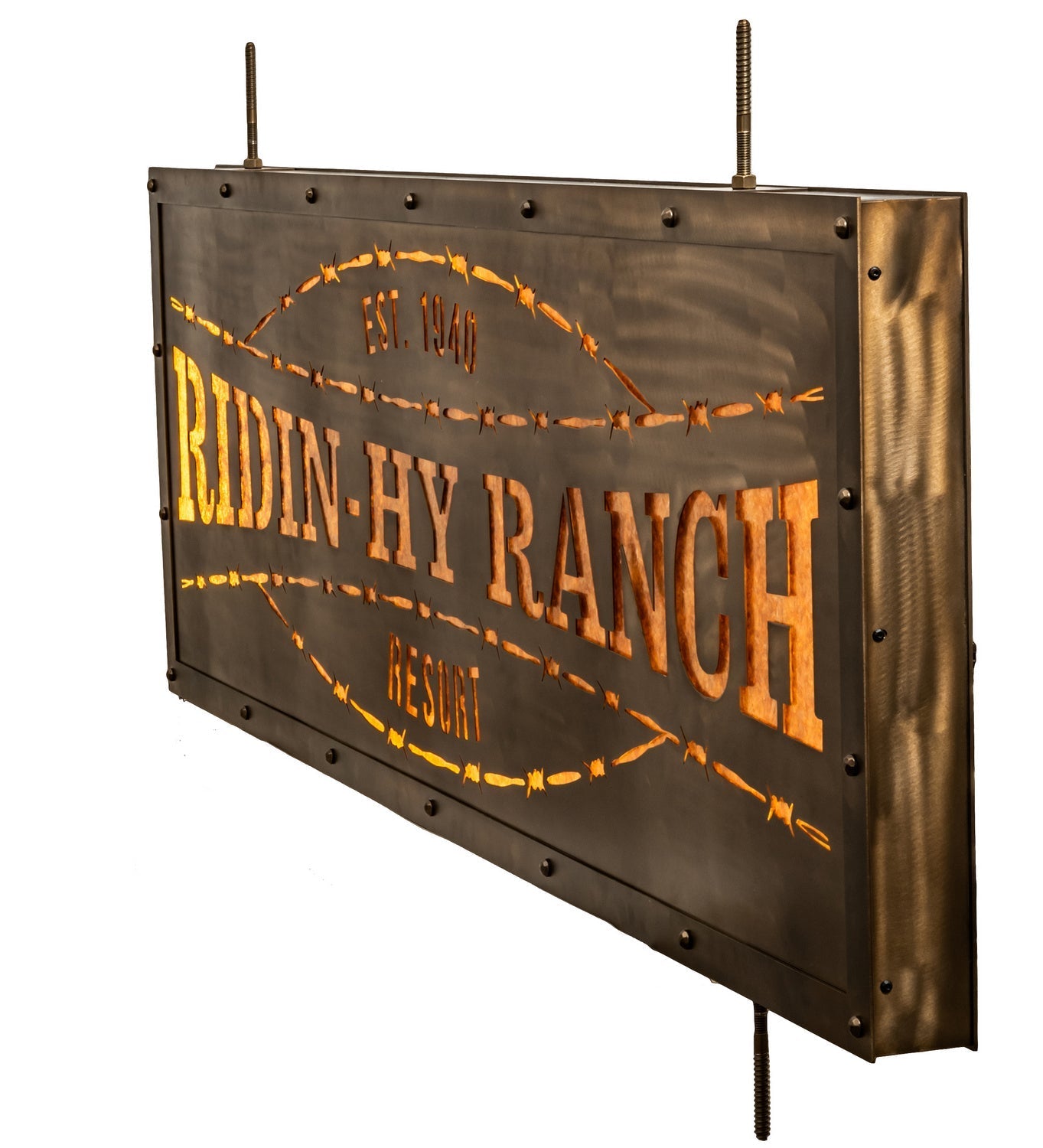 Ridin Hy Personalized 1-Light 24.25" Antique Copper LED Wall Sconce detail view 4