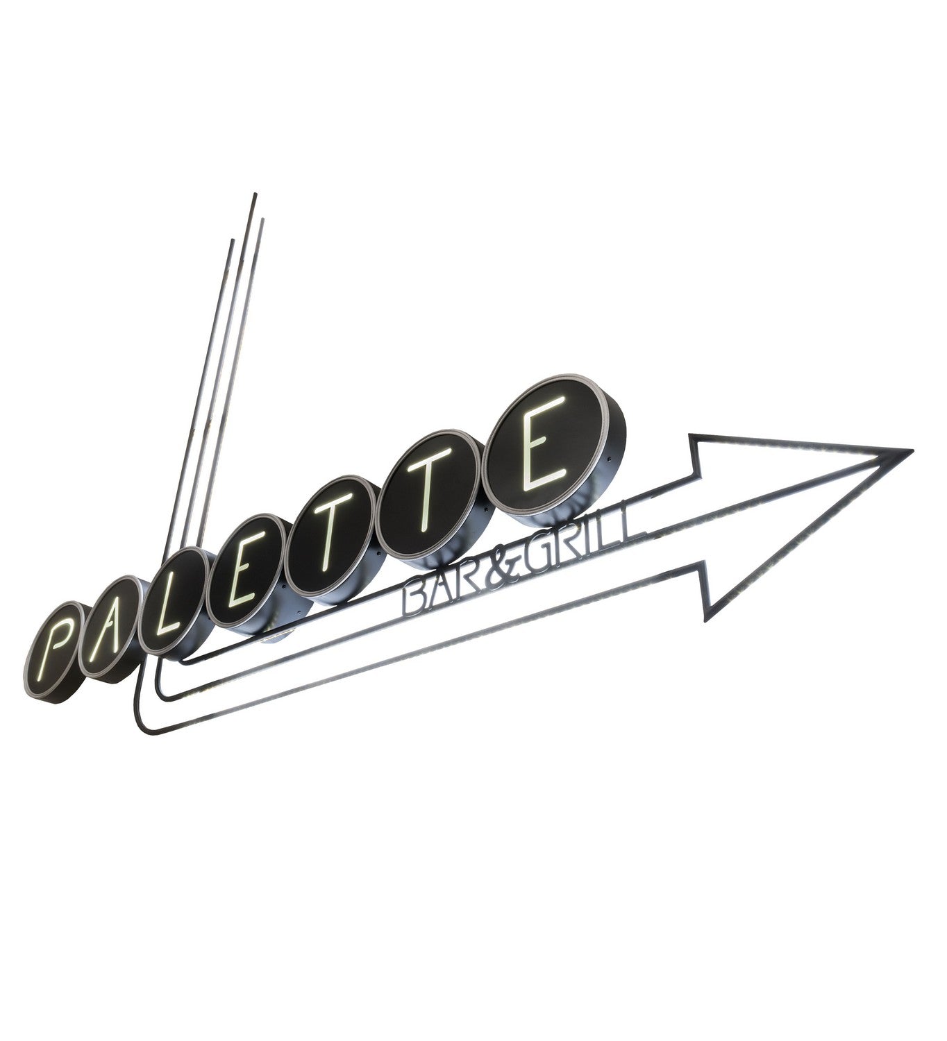 Paletta 10-Light 69.00" Solar Black LED Wall Sconce detail view 4