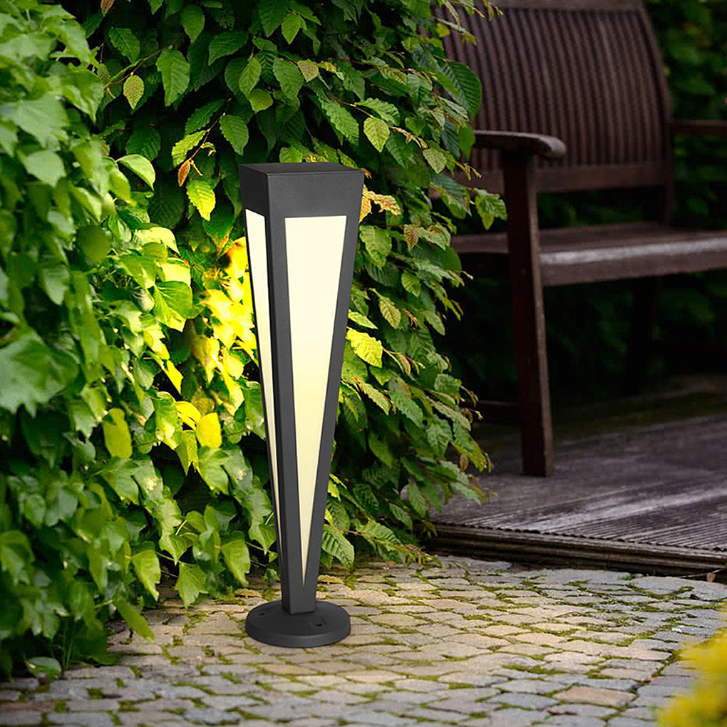 Square Conical LED Waterproof RGB Solar Lights Exterior Pathway Lights, Outdoor Wall Light, detail 13