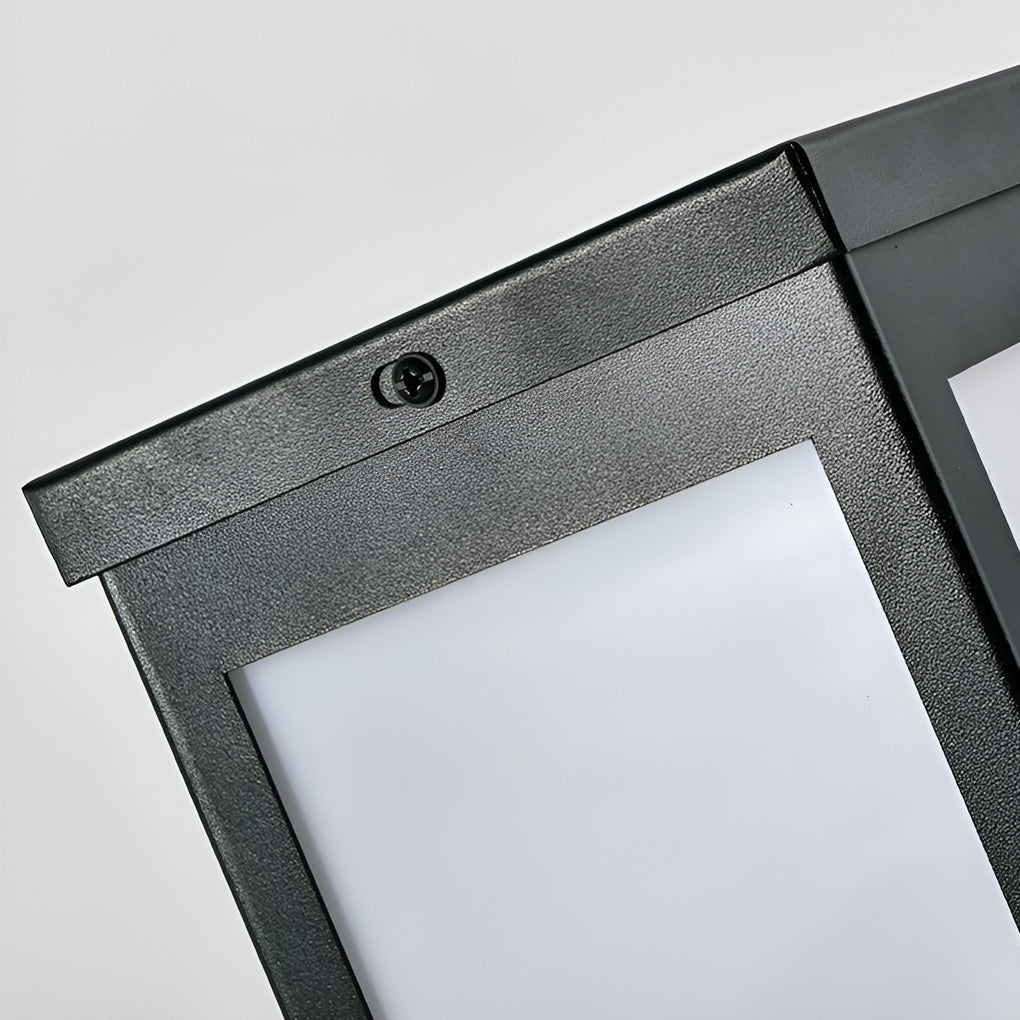 Industrial-Style Square LED Solar Landscape Lighting Waterproof Exterior, outdoor light, detail angle 8, Tianguang Select