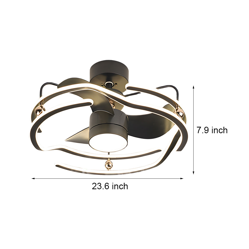 23.6-Inch Low Profile Ceiling Fan with Light