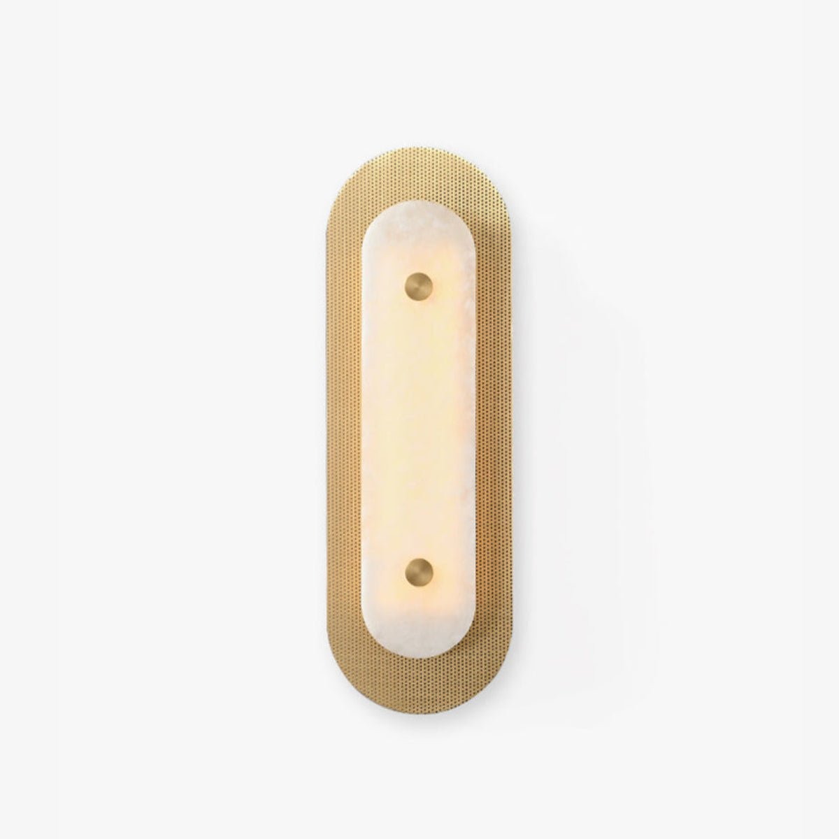 Aurelia Perforated Alabaster Wall Light - Wall Lamp, Hardwired Wall Sconce, Metal, Dia 20cm x H 60cm