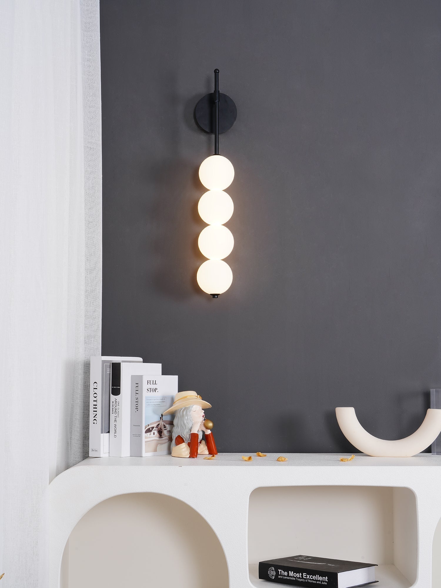 Abacus Wall Light, Bedroom Wall Sconce, detail 6