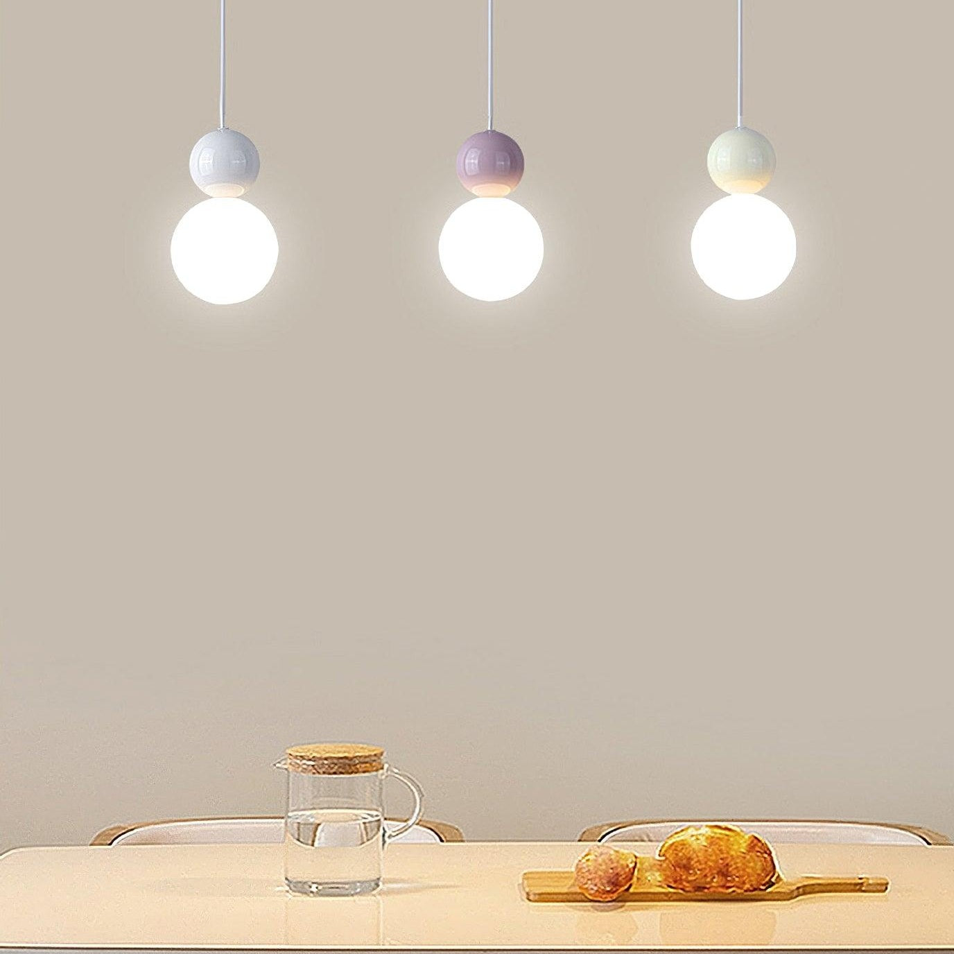 Acrylic Two Ball Pendant Light