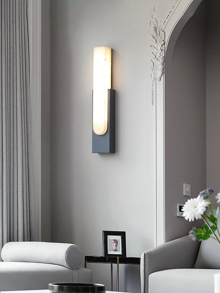 Agatha Alabaster Wall Light, Hardwired Wall Sconce, detail 10