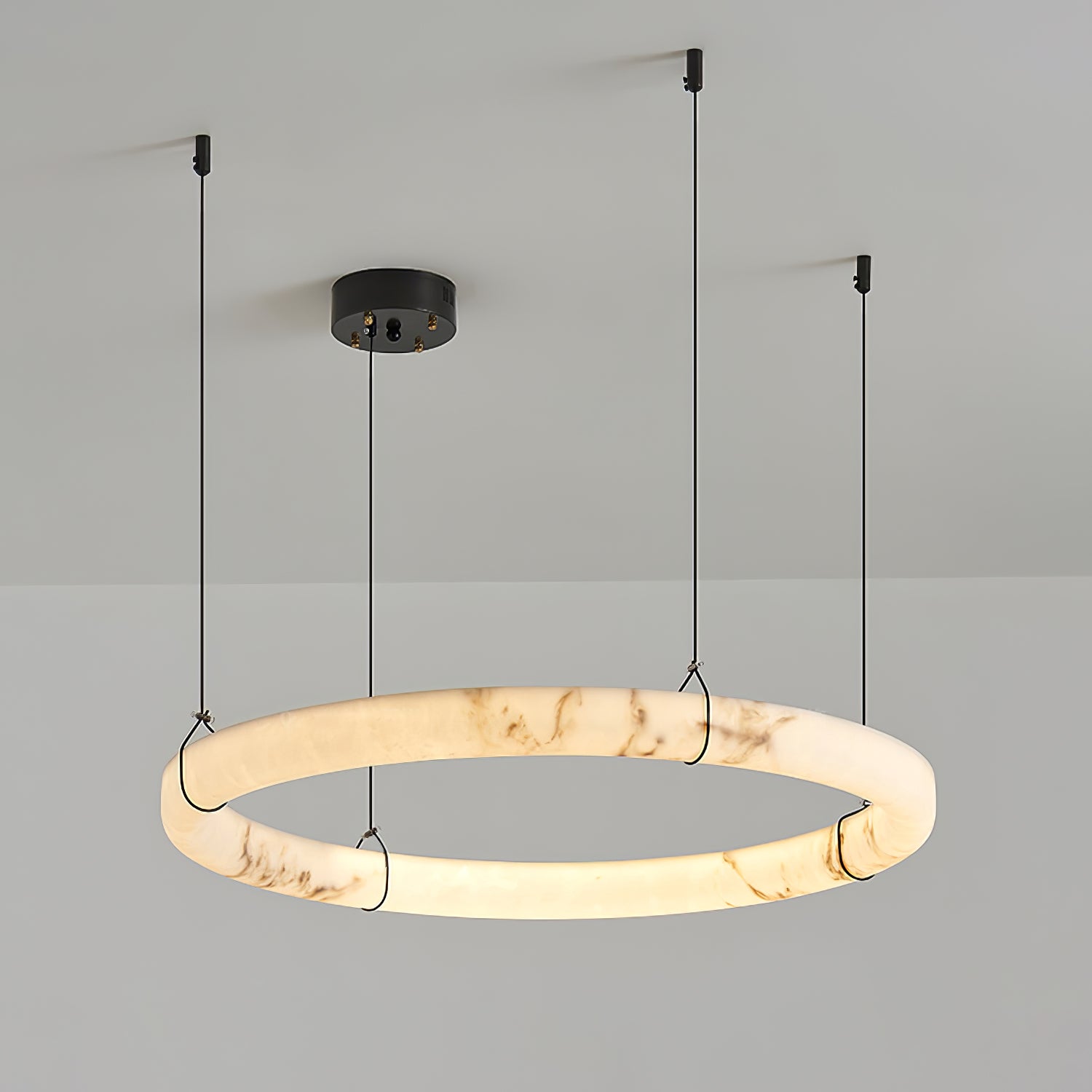 Alabaster Ring Chandelier