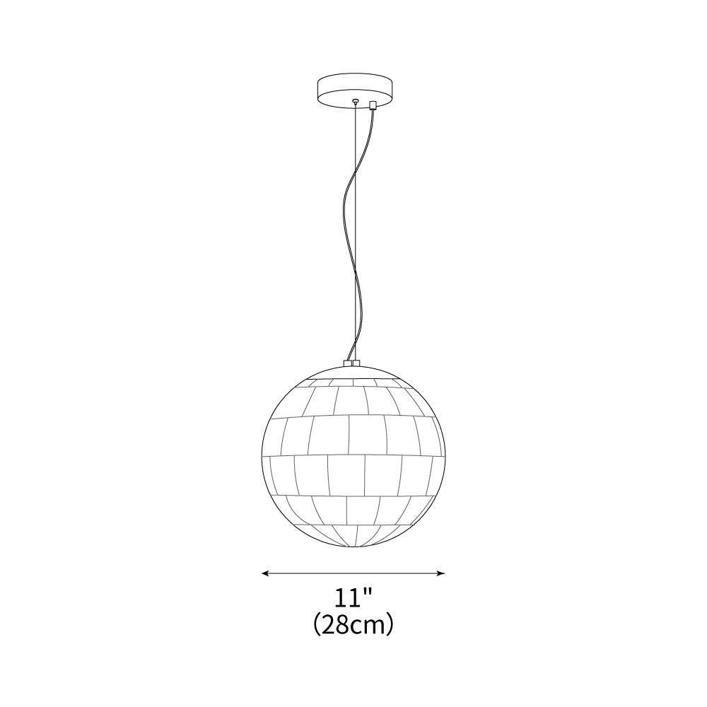 Alabaster Ball Pendant Light 11