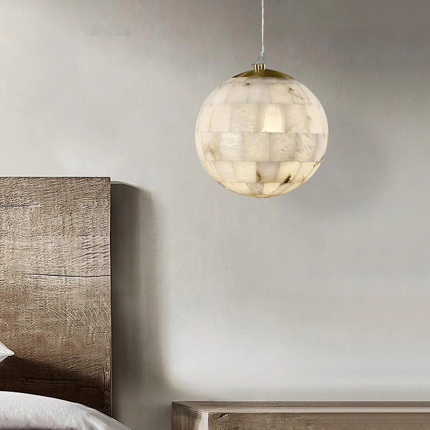 Alabaster Ball Pendant Light 11