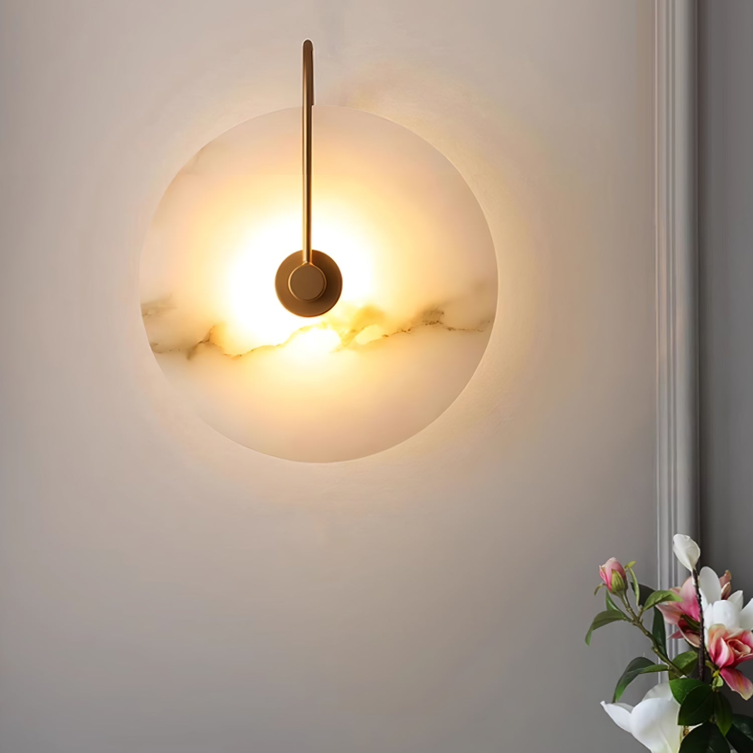 Alabaster LED Wall Light, Hardwired Wall Sconce, detail 20