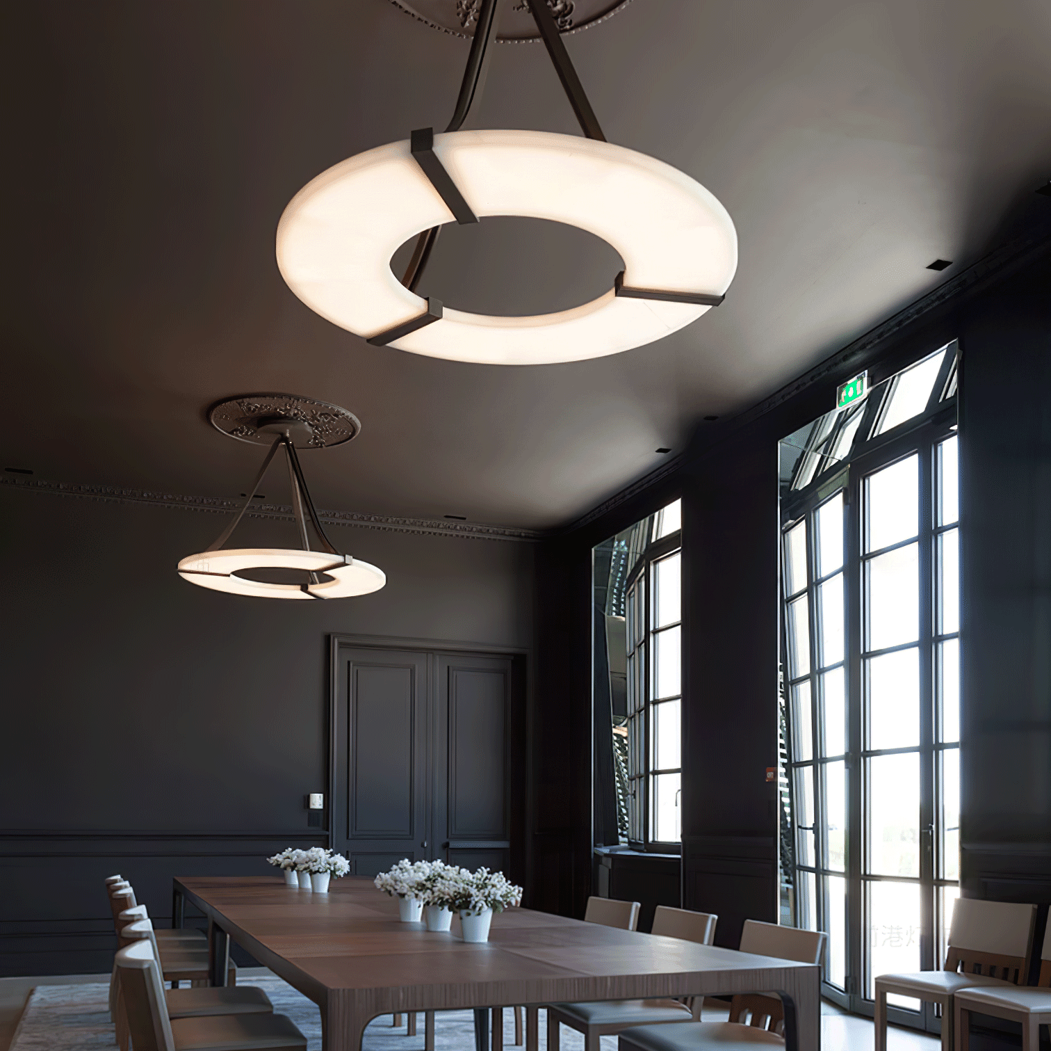 Alabaster Halo Chandelier