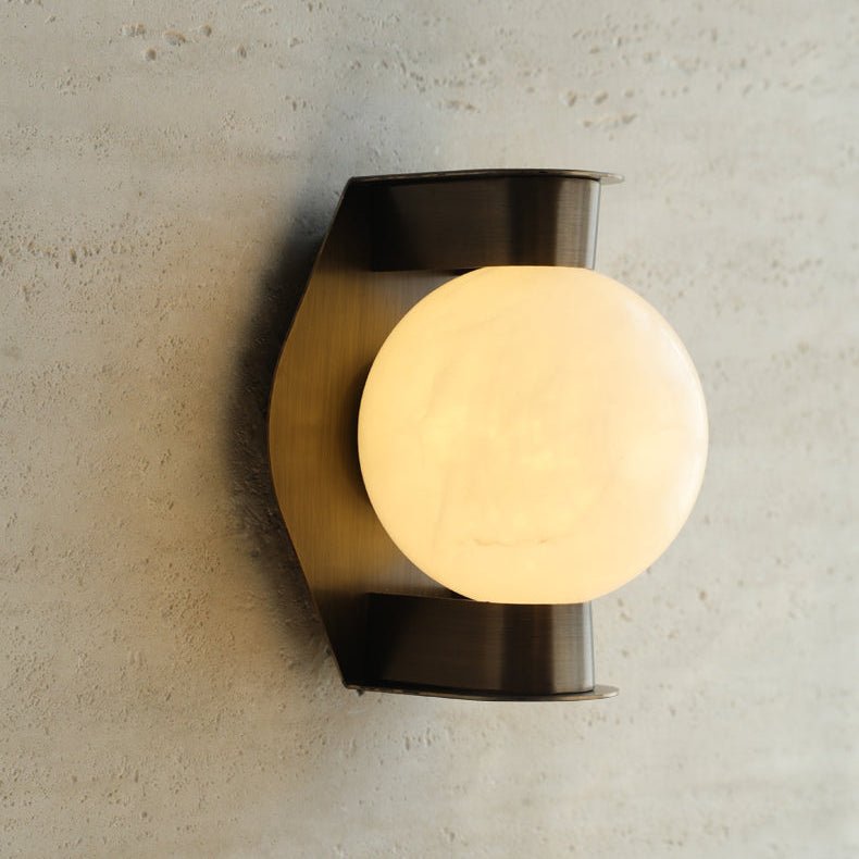 Alabaster Orb Sconce