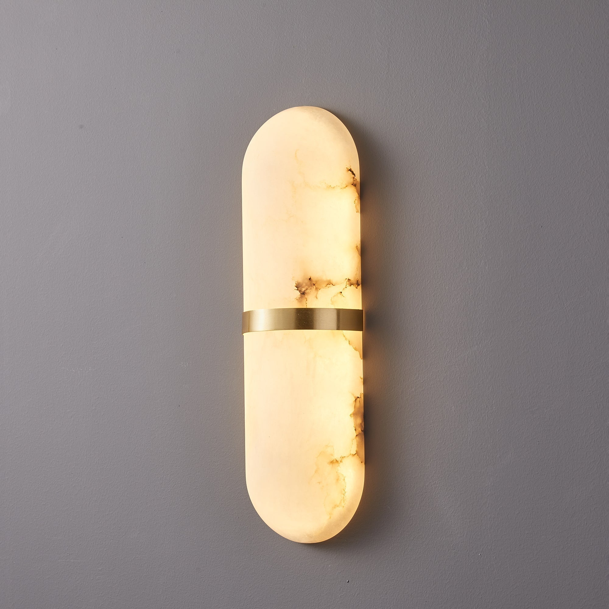 Alabaster Pill Wall Light, Hardwired Wall Sconce, detail 34