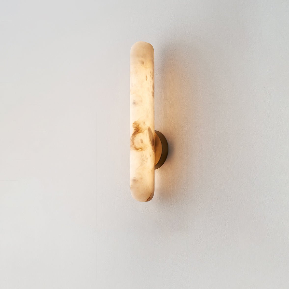 Alabaster Rod Wall Light, Hardwired Wall Sconce, detail 11