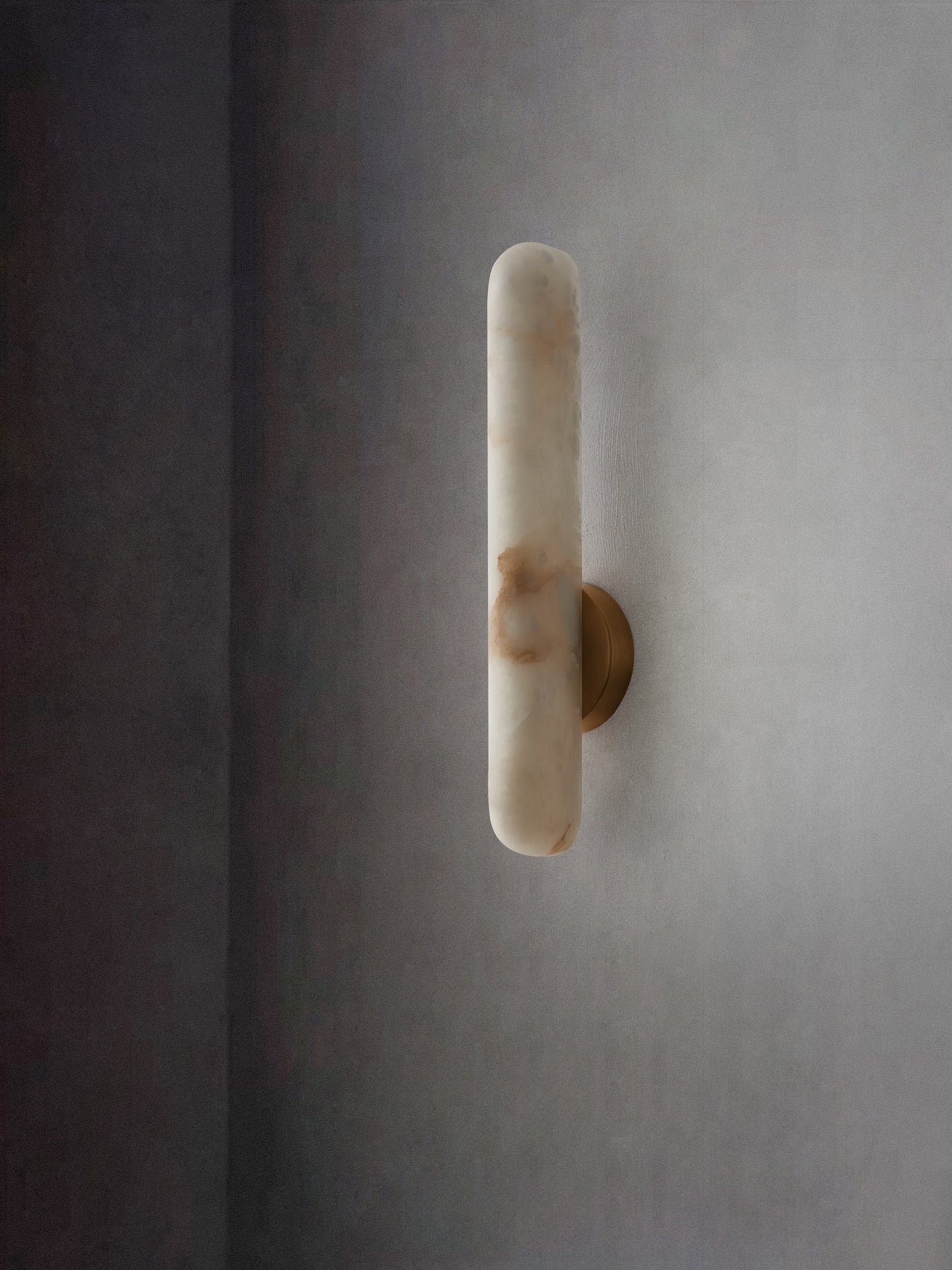 Alabaster Rod Wall Light, Hardwired Wall Sconce, detail 8