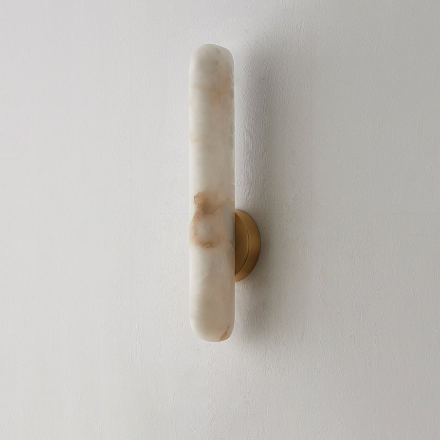 Alabaster Rod Wall Light, Hardwired Wall Sconce, detail 13