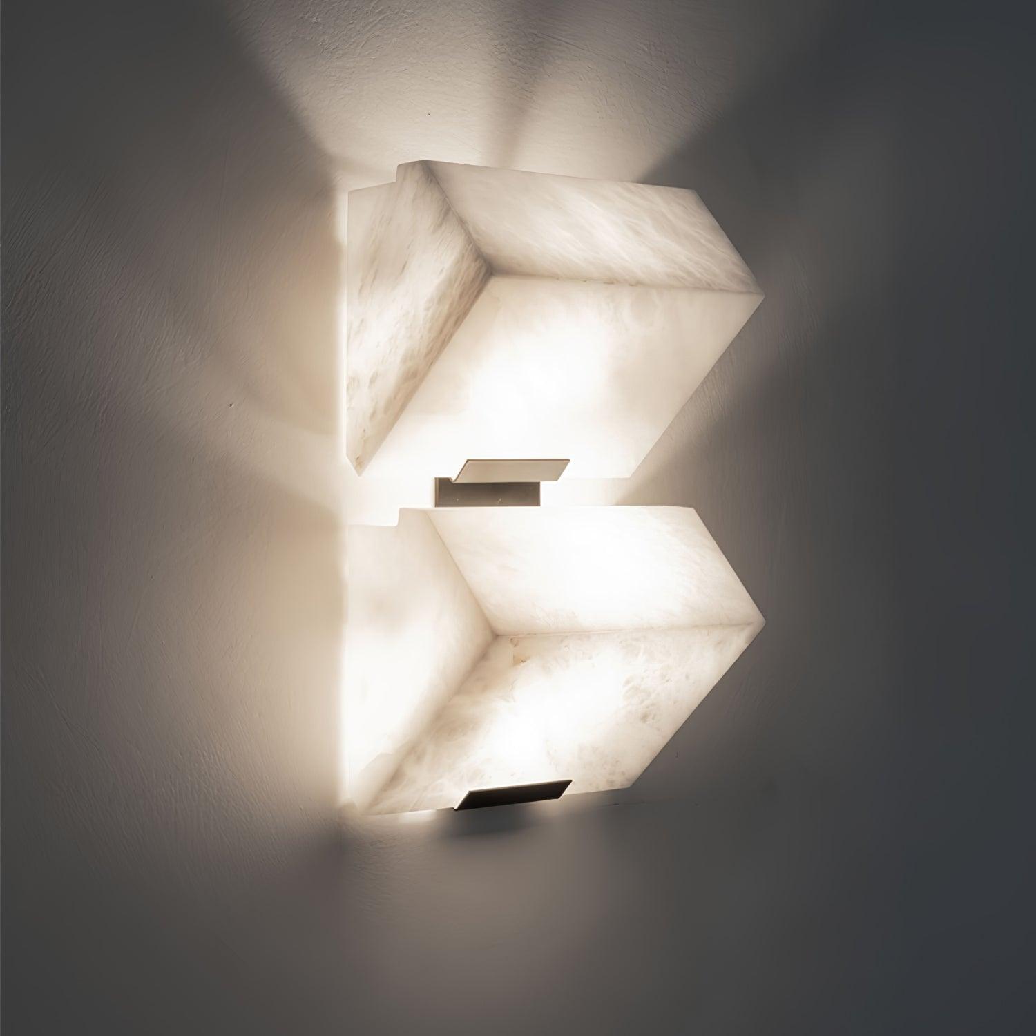 Alabaster Staircase Wall Light, Hardwired Wall Sconce, detail 35