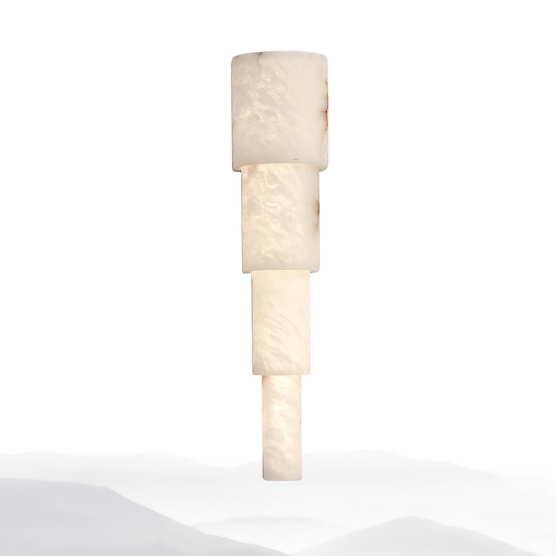Alba Cascade Alabaster Wall Light, Hardwired Wall Sconce, detail 15