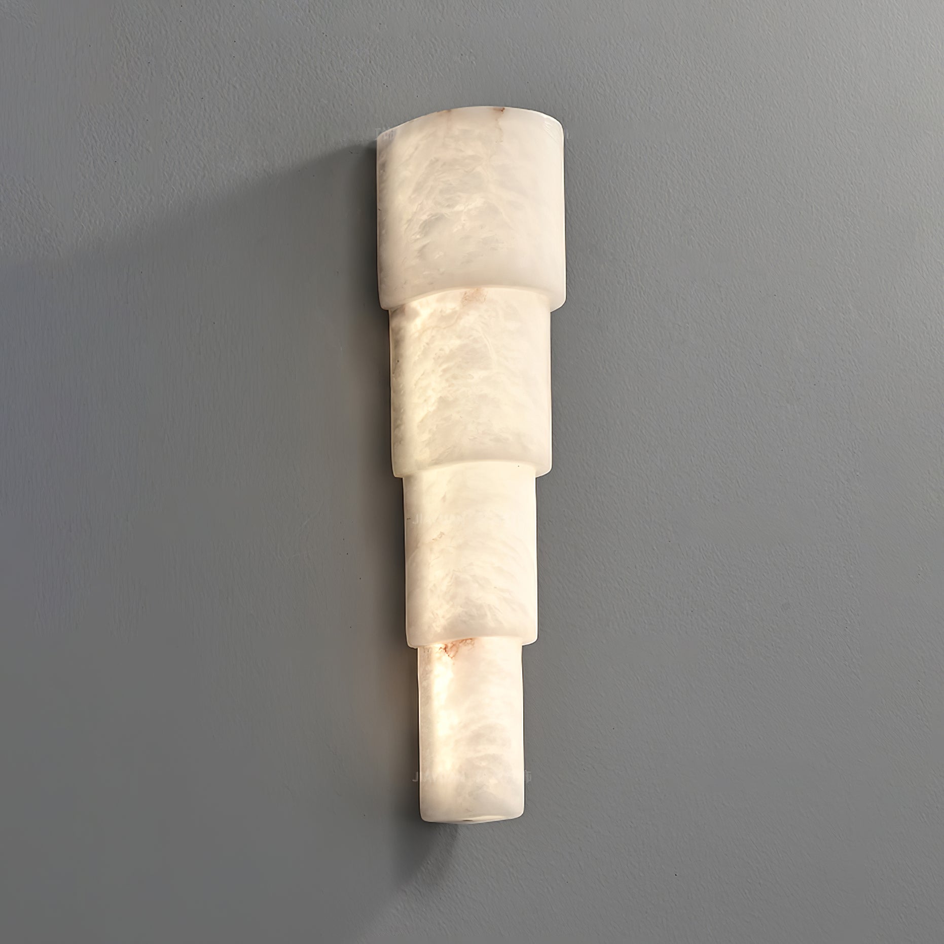 Alba Cascade Alabaster Wall Light, Hardwired Wall Sconce, detail 7