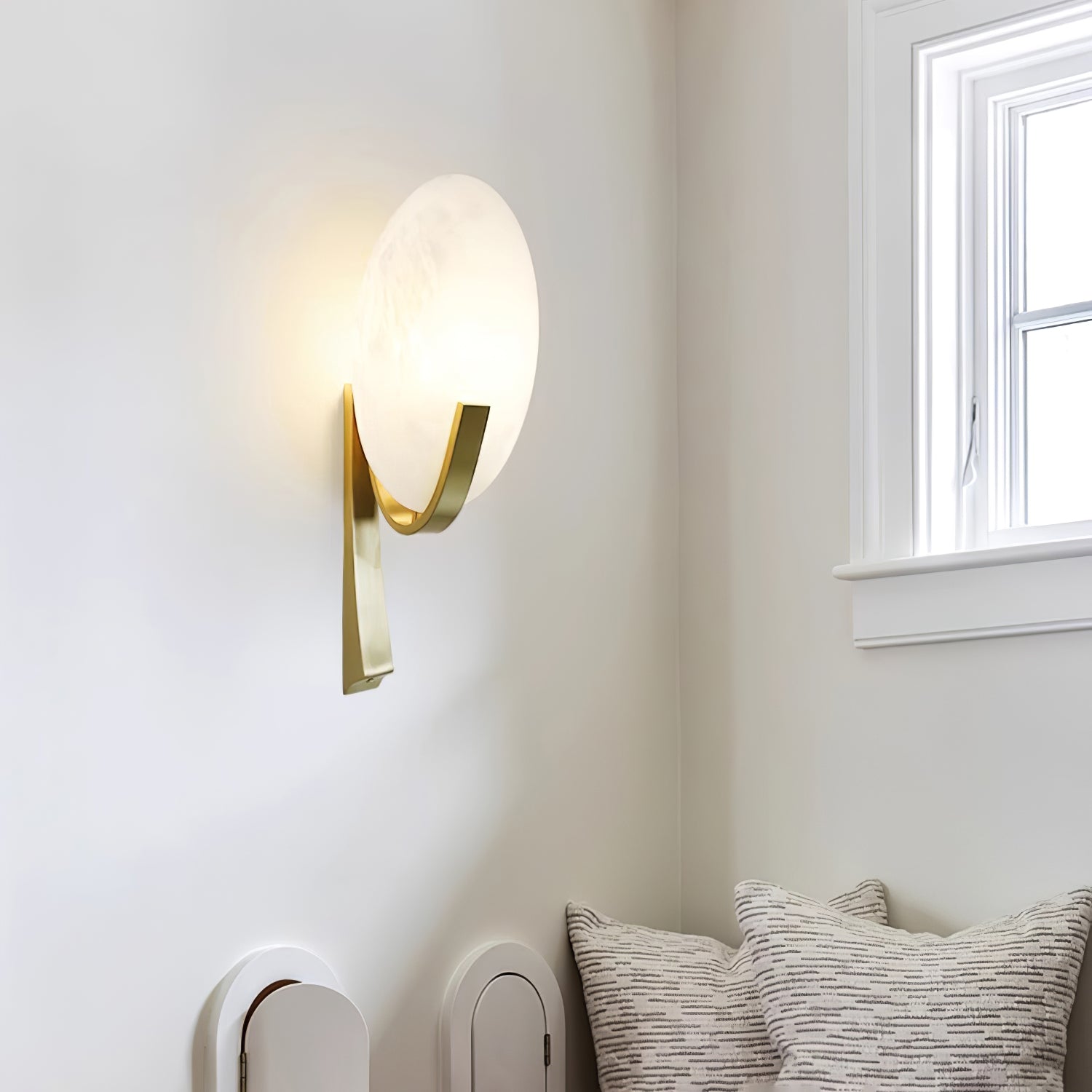 Alice Alabaster Wall Light, Hardwired Wall Sconce, detail 21