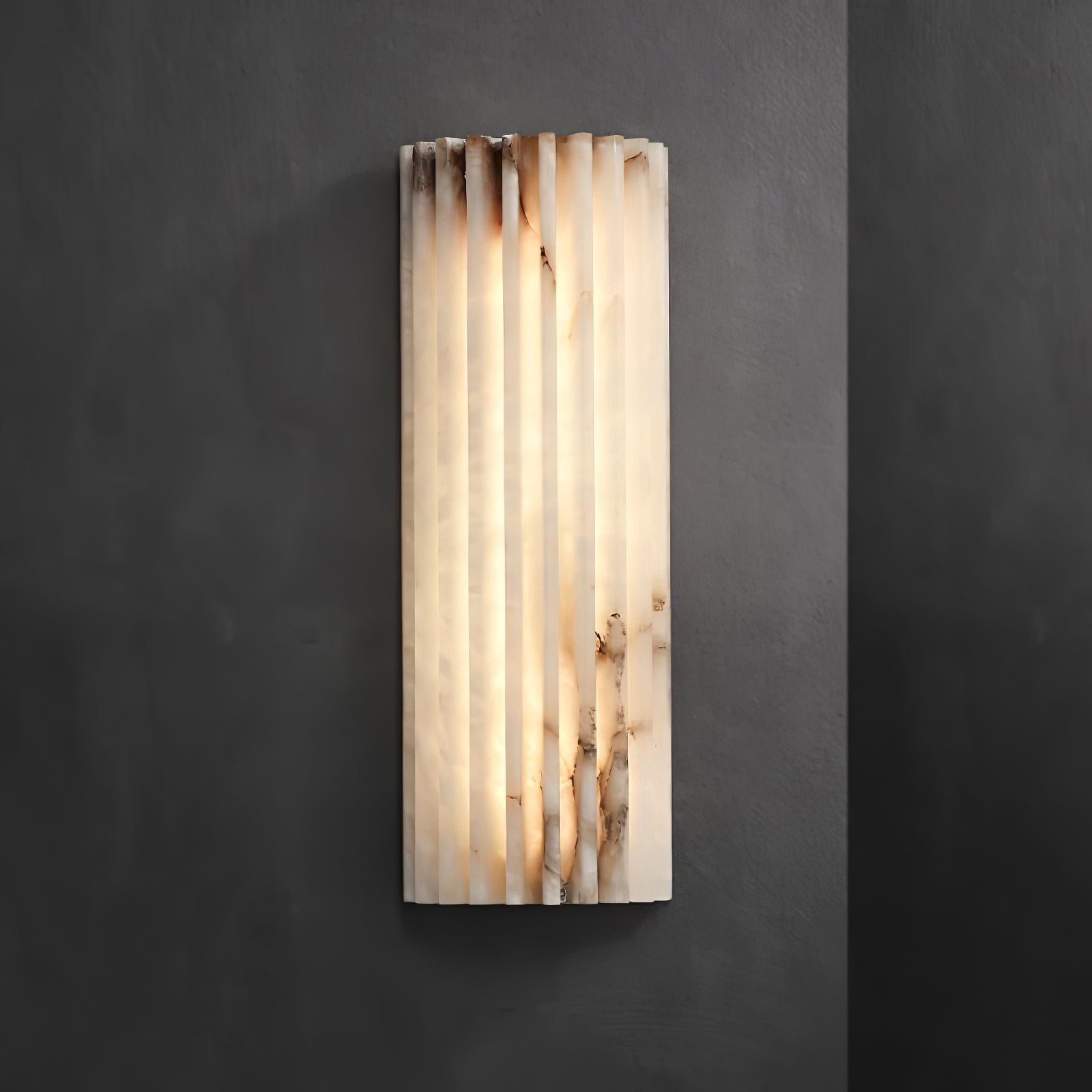 Alvia Alabaster Wall Light, Hardwired Wall Sconce, detail 5