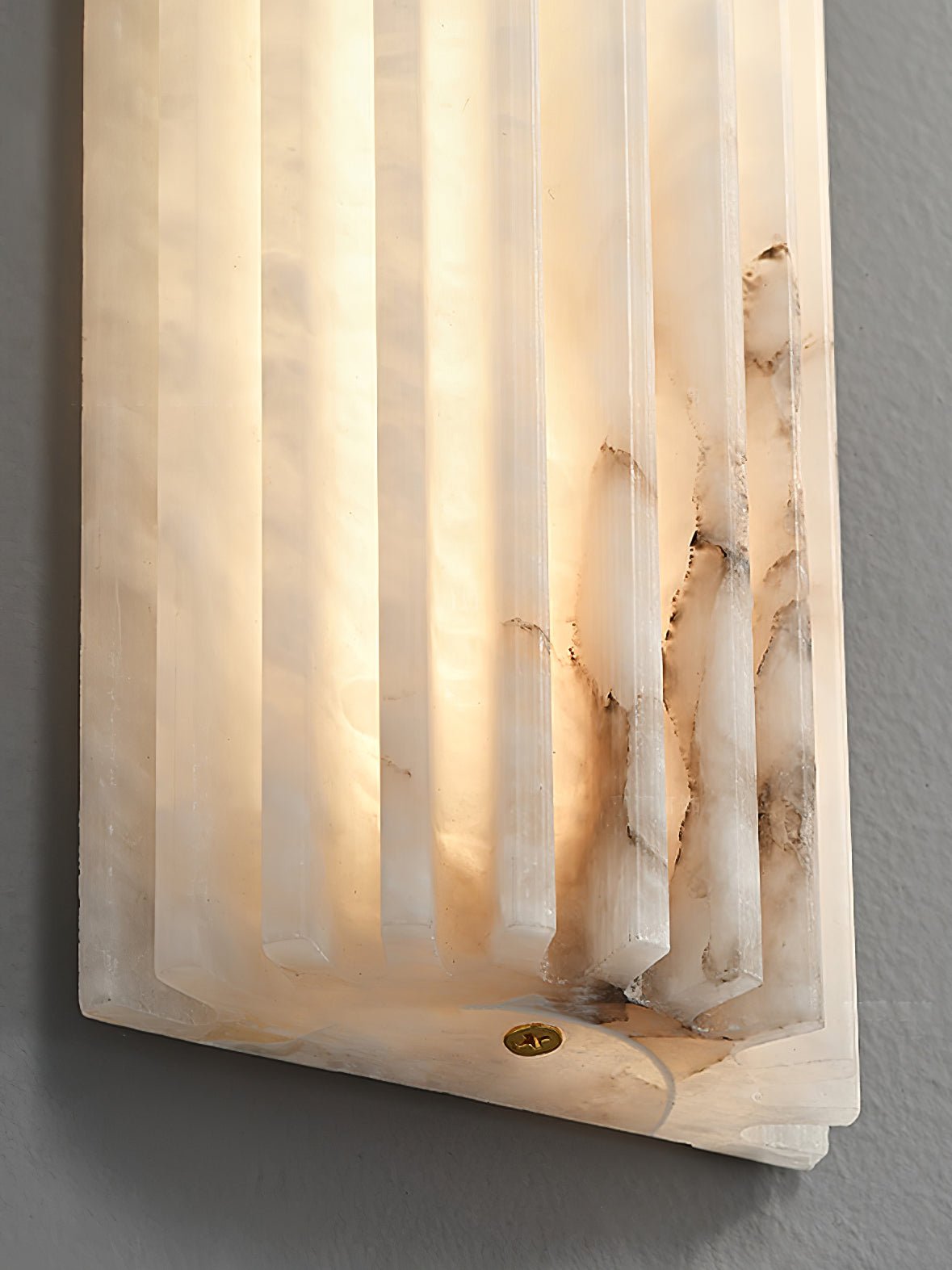 Alvia Alabaster Wall Light, Hardwired Wall Sconce, detail 8