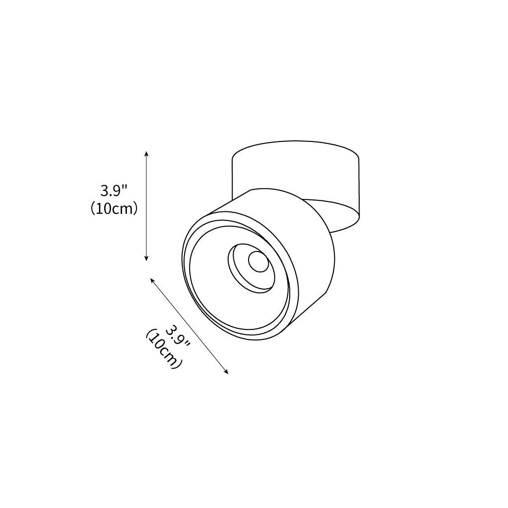Anti-glare Nordic Surface Mounted Spotlight 3.9