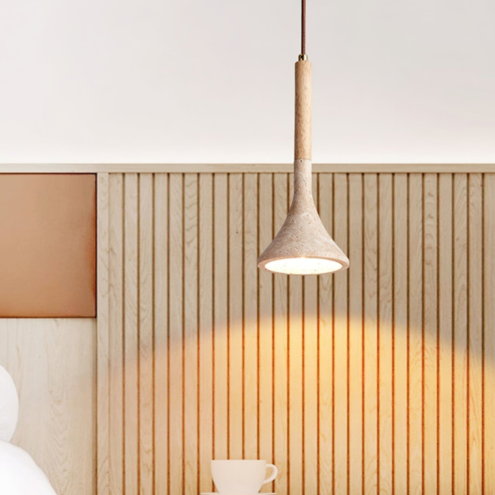 Aplomb Travertine Pendant Lamp