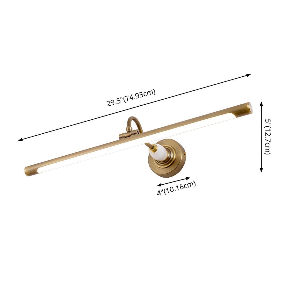Archer Art Linear Wall Light, Hardwired Wall Sconce, detail 5