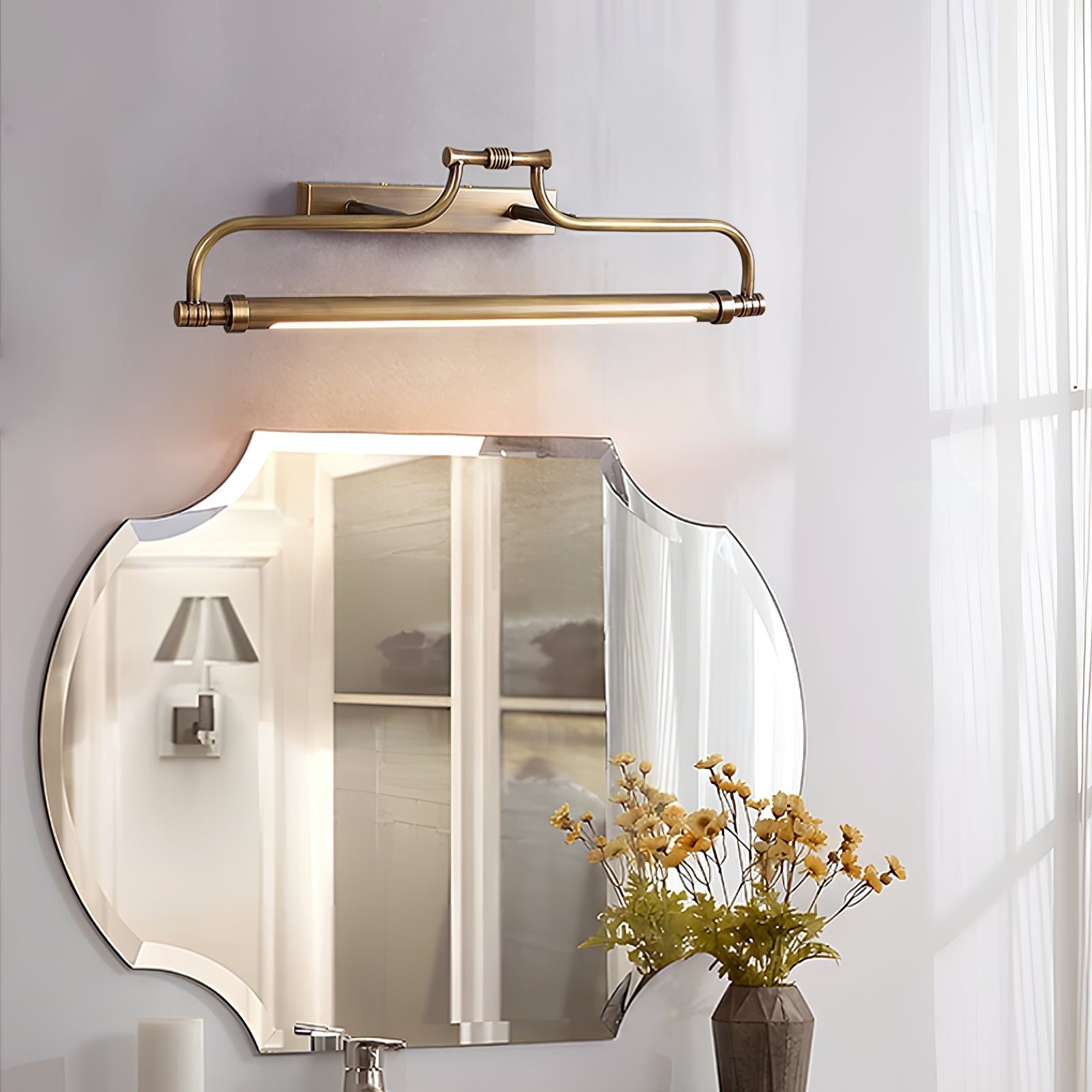 Arclore Gallery Vanity Wall Fixture - L 52cm x H 14cm Metal, Bathroom Vanity Light, detail 3