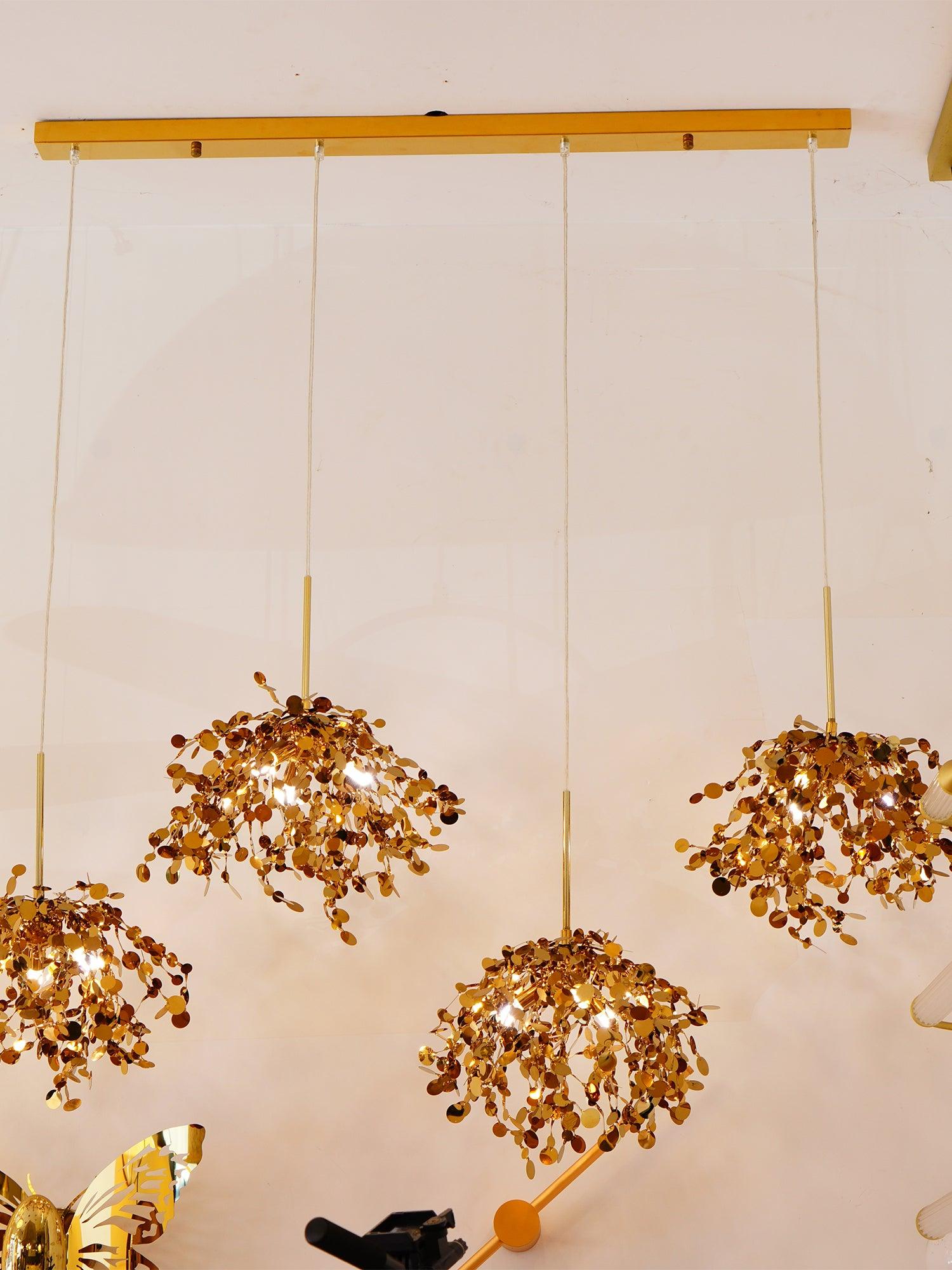 Chandelier detail image with finish, structure, and proportion visible