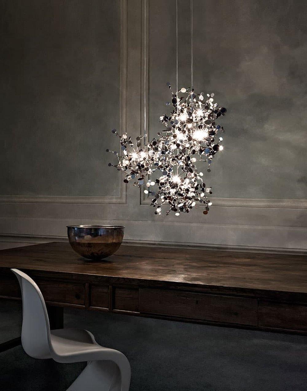 Chandelier detail image with finish, structure, and proportion visible