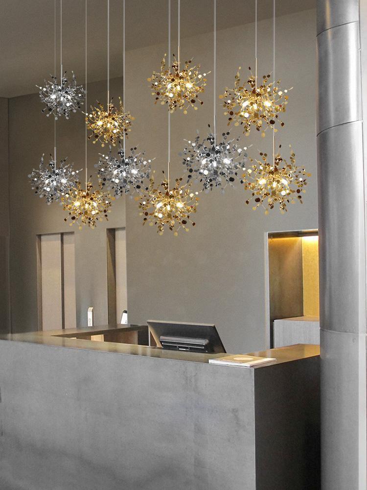 Close-up angle of Luminex Houselight Pendant Lamp Chandelier showing form and material detail